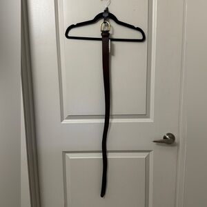 NWT Banana Republic Brown Leather Belt with Gold Buckle